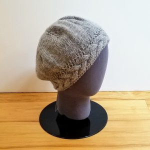 Medium Grey Hat with Cabled Band
