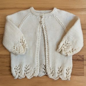 Cream Lacy Infant Cardigan