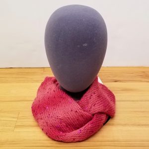 Hot Pink Infinity Scarf with Sequins