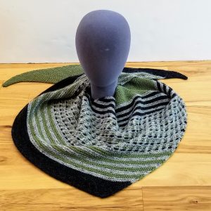 Green, Charcoal and Light Grey Shawl/Scarf