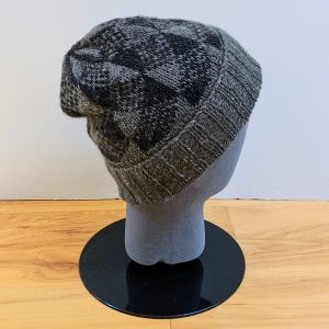 Geometric Design Grey with Black Hat