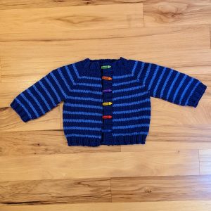 Blue Striped Infant Cardigan