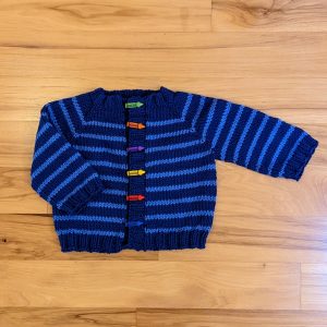 Blue Striped Infant Cardigan