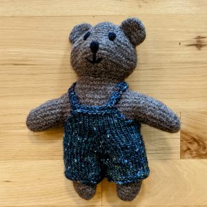 Brown Teddy with Overalls