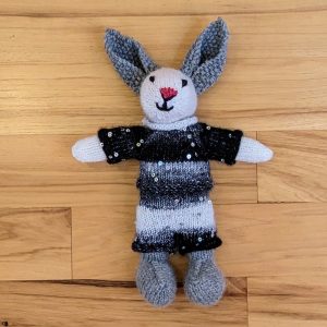 Glam Bunny with Sequin Black and White Pants and Top