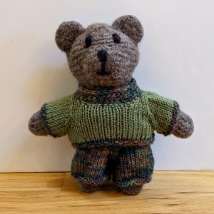 Brown Teddy with knit Sweater and Pants