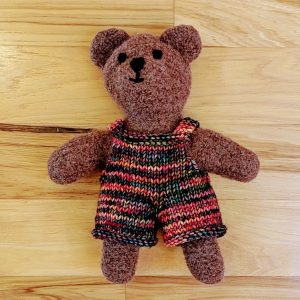 Brown Teddy with Overalls