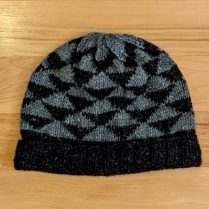 Black and Grey Tweed Hat