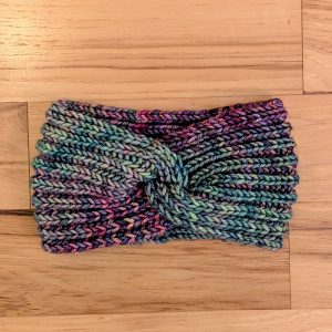 Green and Purple Variegated Twisted Headband
