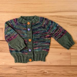 Variegated Striped Infant Cardigan