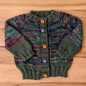 Variegated Striped Infant Cardigan