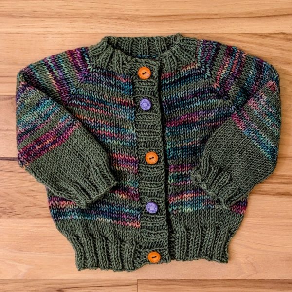 Variegated Striped Infant Cardigan - Image 2