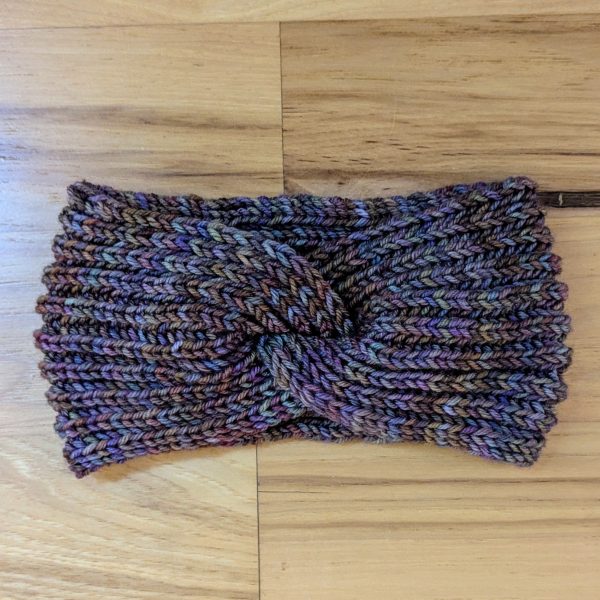 Brown and Purple Variegated Twisted Headband