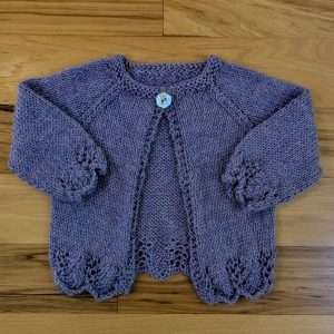 Lavender Heather Lacey Infant Cardigan