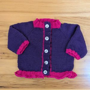 Hot Pink and Purple Infant Cardigan