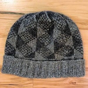 Brown and Olive Geometric Hat