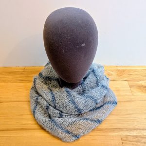 Elegant Blue and Gray Cowl