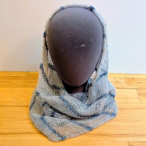 Elegant Blue and Gray Cowl