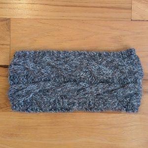 Brown and Gray Heather Cable Headband